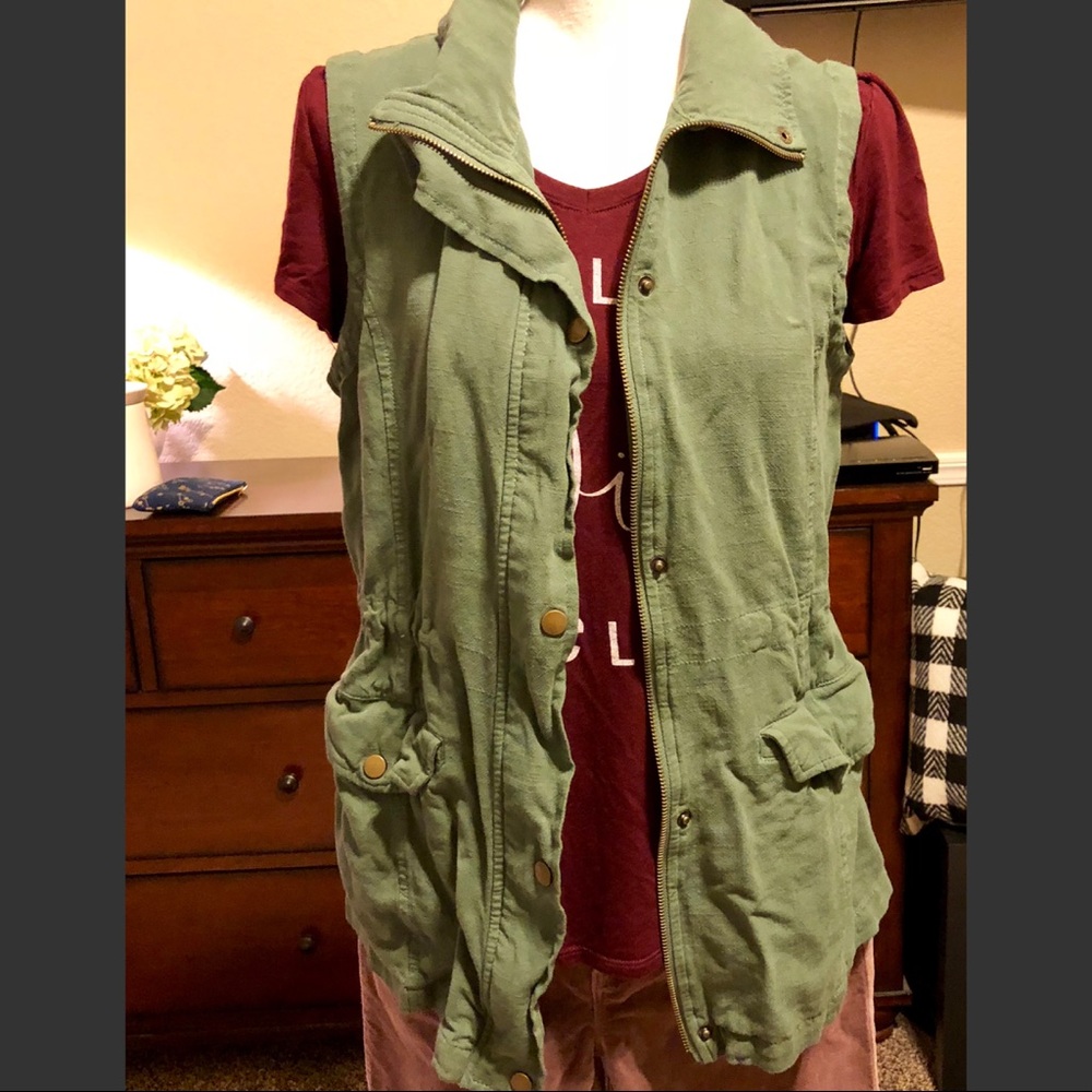 Military green vest from Francesca’s